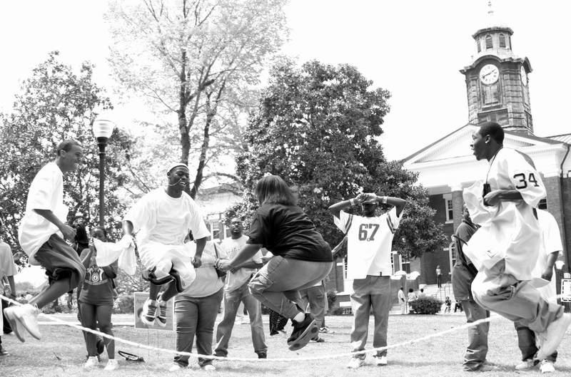 Students Jump roping at Tuskegee University 