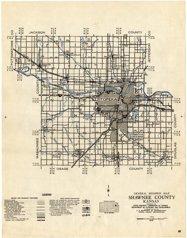 General Highway Map of Shawnee County Kansas