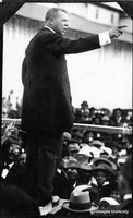 Booker T. Washington presenting his speech during a conference in Atlanta, Ga. 