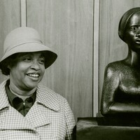 Margaret Walker with Phillis Wheatley Bust