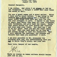 Alice Walker Letter